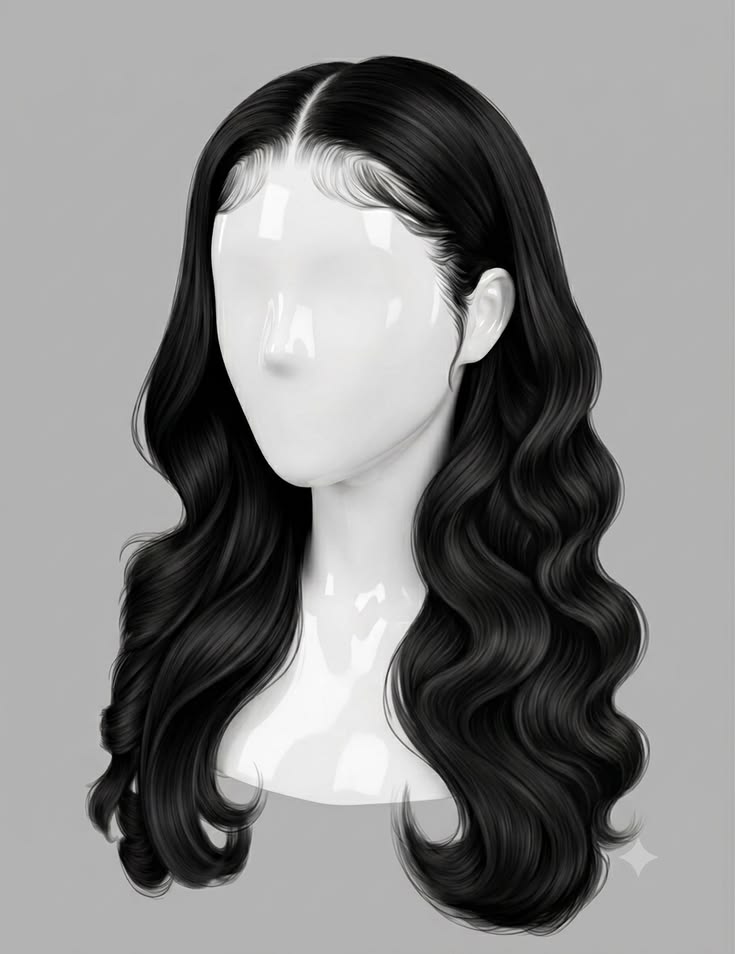 Cabelo humano ondulado